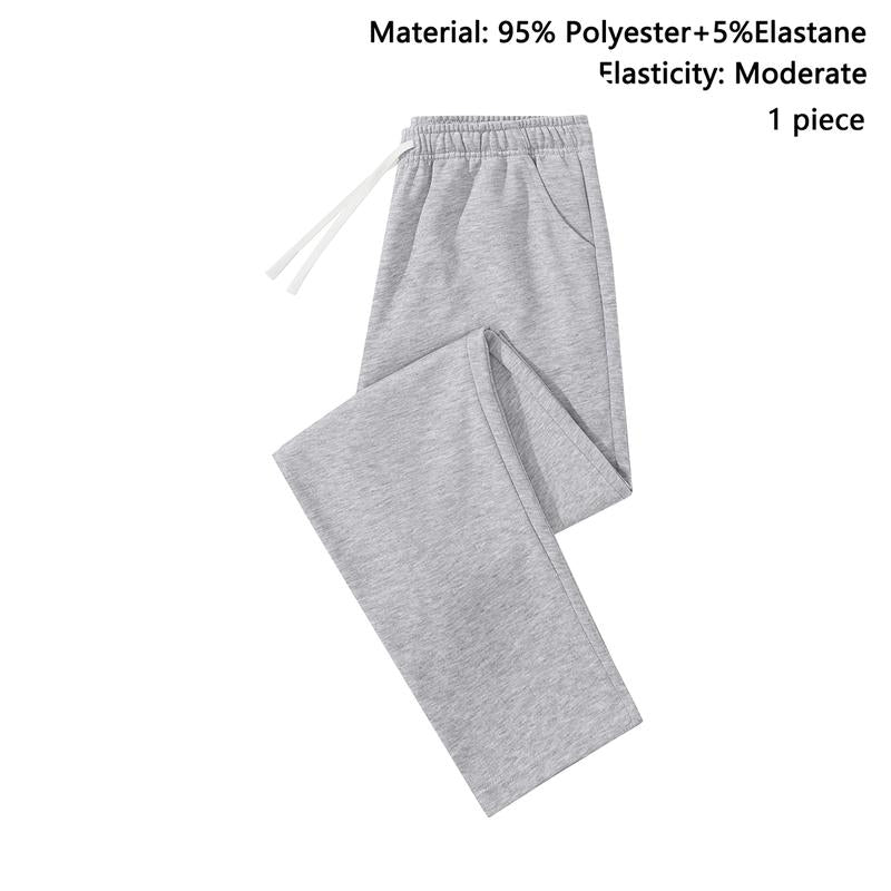 2-Piece Set Suitable for All Seasons Men'S Solid Color Drawstring Hanging Pants Gray Fashionable Casual Versatile Comfortable Loose Pants Street Style Men'S Large Clothing Gray Fashionable Composite Soft Fabric Plain Pants Menswear Trouser Fall Outfits So