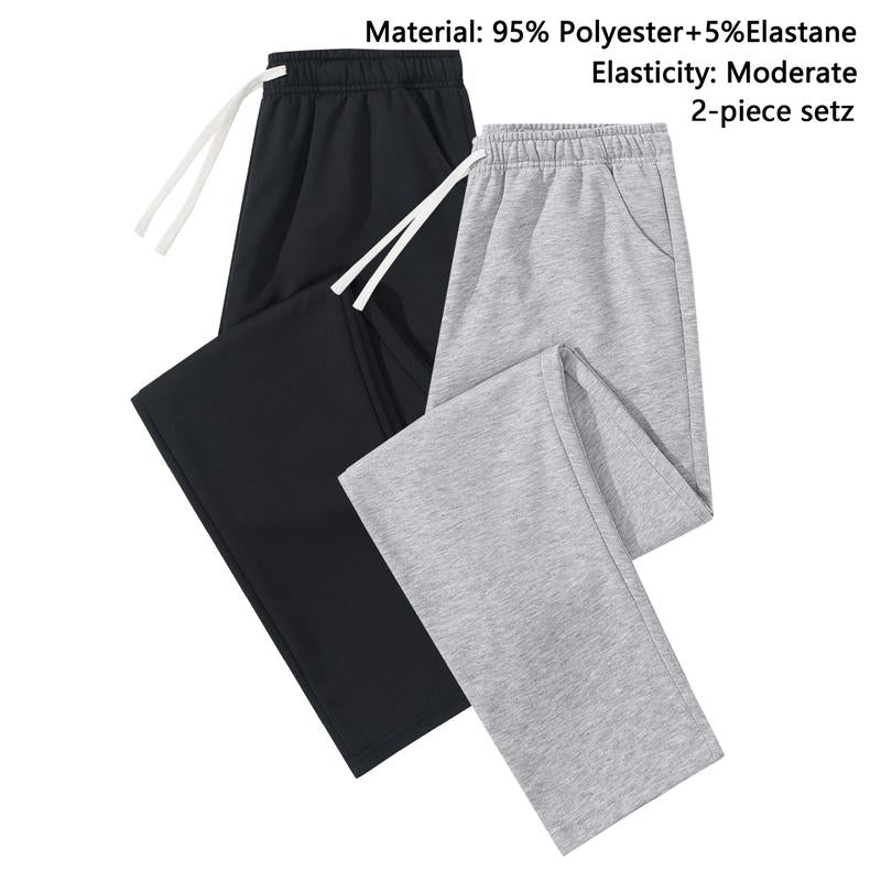 2-Piece Set Suitable for All Seasons Men'S Solid Color Drawstring Hanging Pants Gray Fashionable Casual Versatile Comfortable Loose Pants Street Style Men'S Large Clothing Gray Fashionable Composite Soft Fabric Plain Pants Menswear Trouser Fall Outfits So
