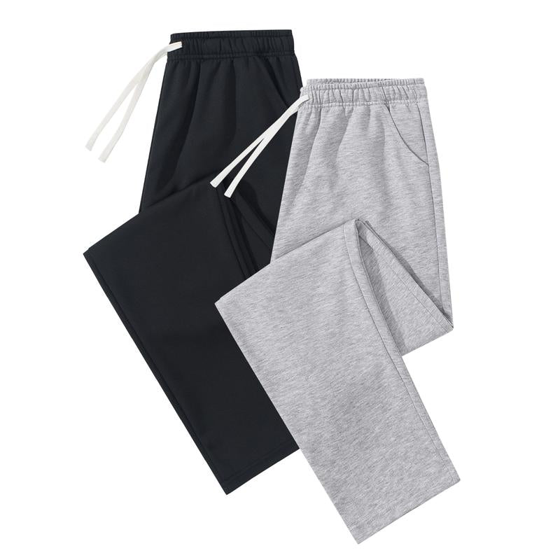 2-Piece Set Suitable for All Seasons Men'S Solid Color Drawstring Hanging Pants Gray Fashionable Casual Versatile Comfortable Loose Pants Street Style Men'S Large Clothing Gray Fashionable Composite Soft Fabric Plain Pants Menswear Trouser Fall Outfits So